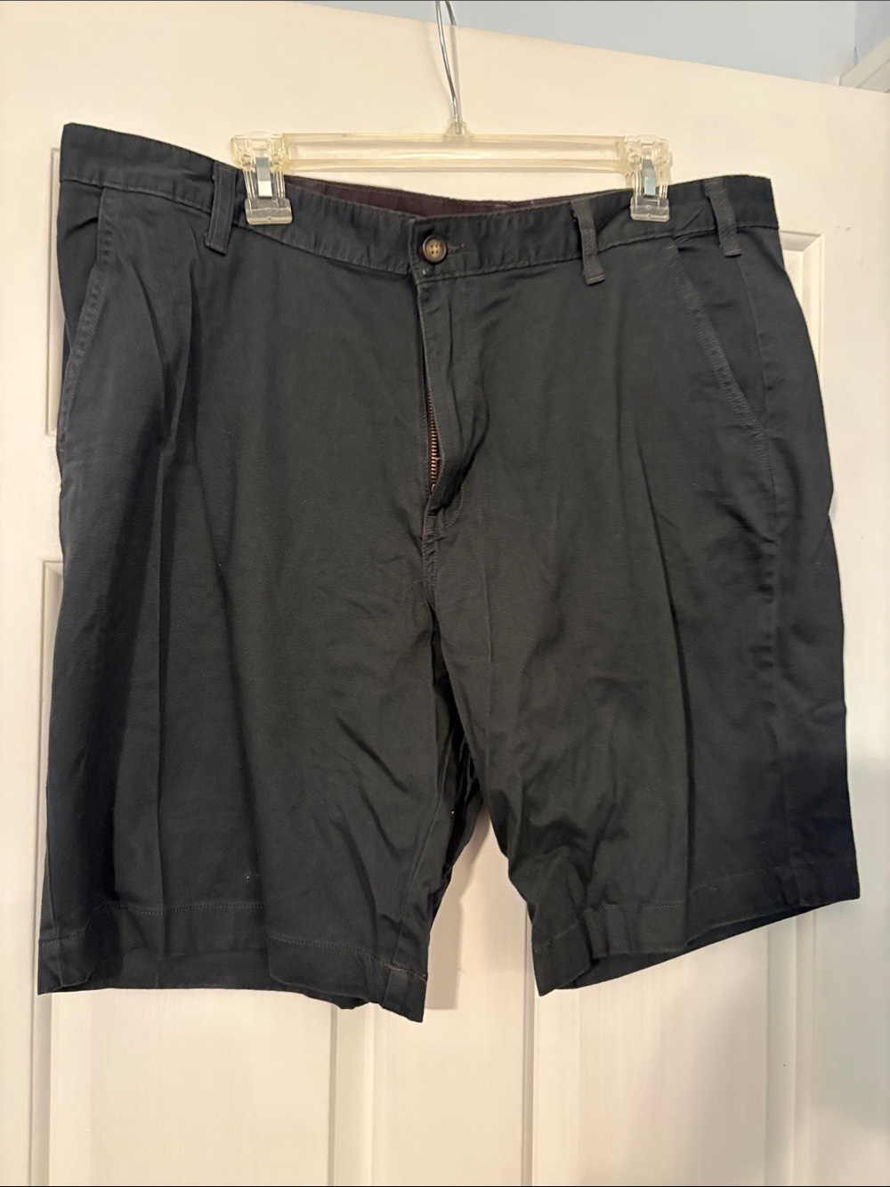 George Men's Black Flat-Front Shorts